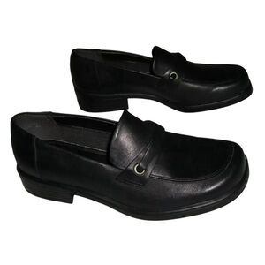 CC Hughes Loafers Vintage 90's Black Dark Academia Preppy Normcore Parisian y2k